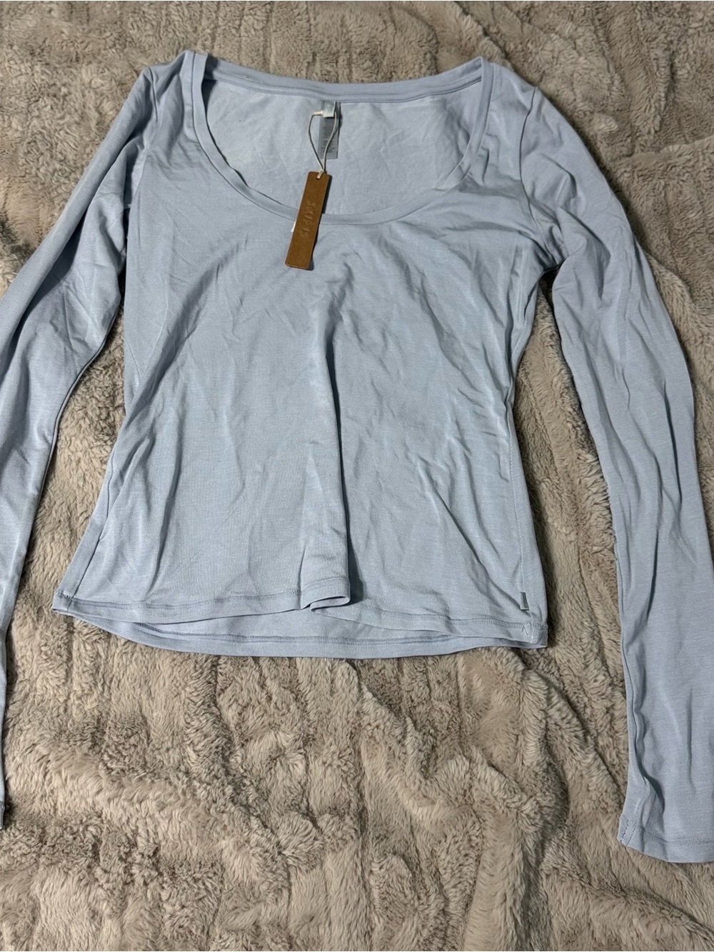 SKIMS Scoop Neck Sleep Top only| Zen Blue | Size S - Picture 8 of 11